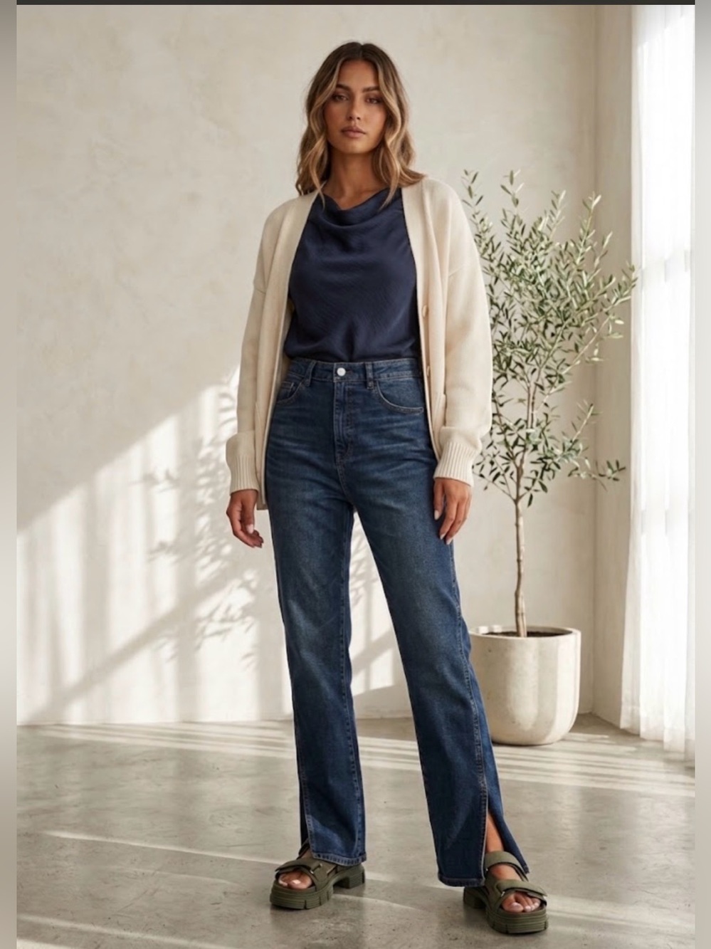 DL1961 Emilie Straight Ultra High Rise Vintage 31 Jeans - Thundercloud - sz 28